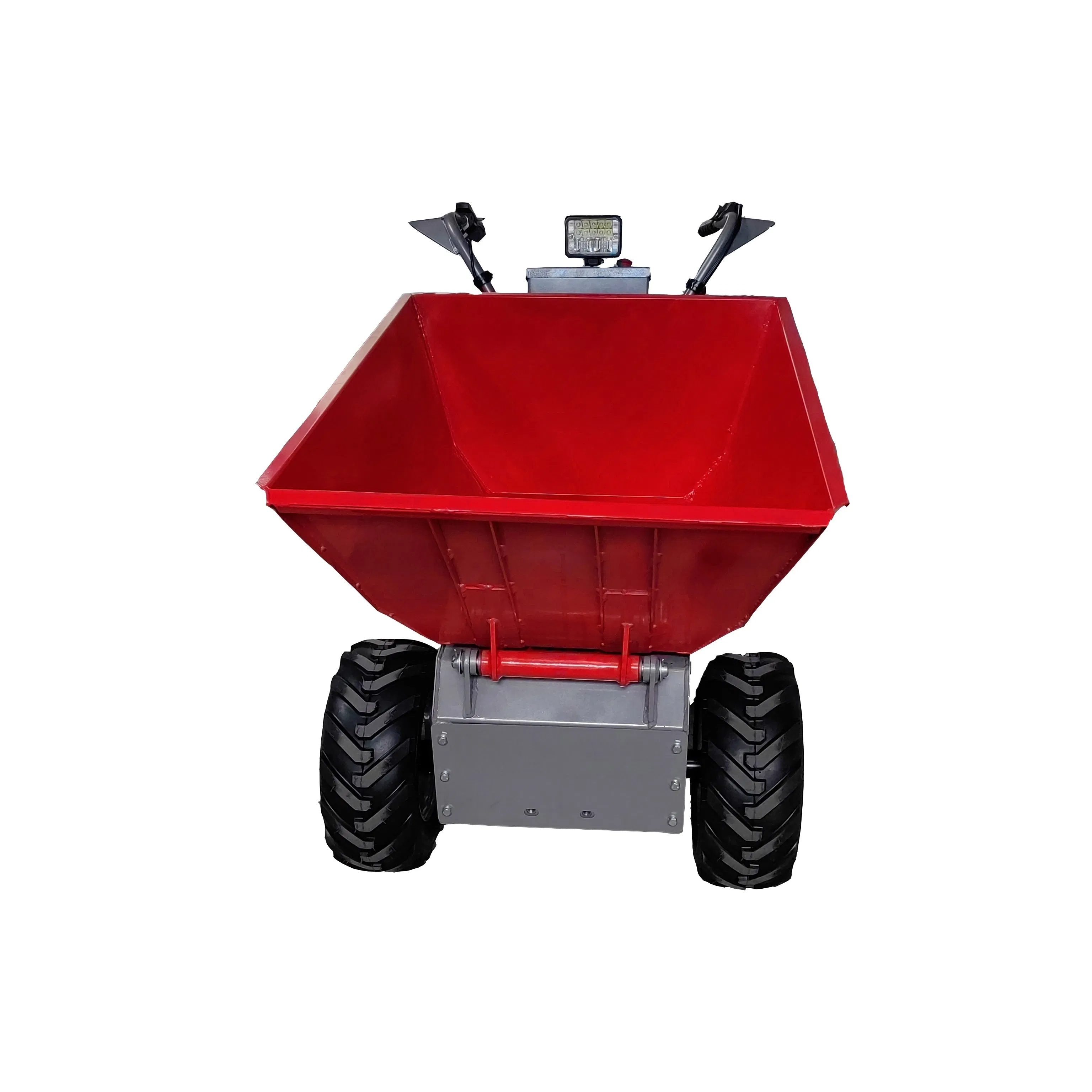 Light Weight Portable Nt-E500h 1000W Motor 500kg Load Capacity Hydraulic Discharge 48V 32ah Power Electric Tipping Barrow