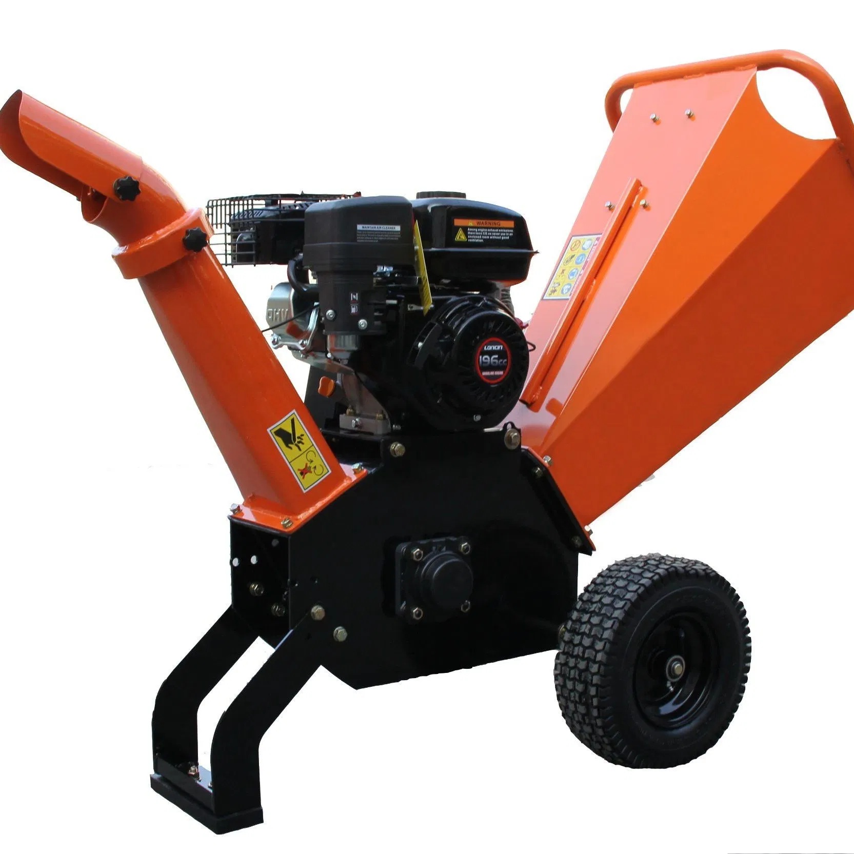 Versatile gasoline Powered Wood Chipper Sharp Blades, Strong Torque, Excellent Chip Quality