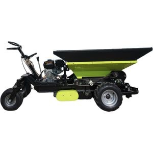 Walk-Behind Fertilizer Spreader, 400kg Hopper, 6.5HP Gasoline (Orange & Green)