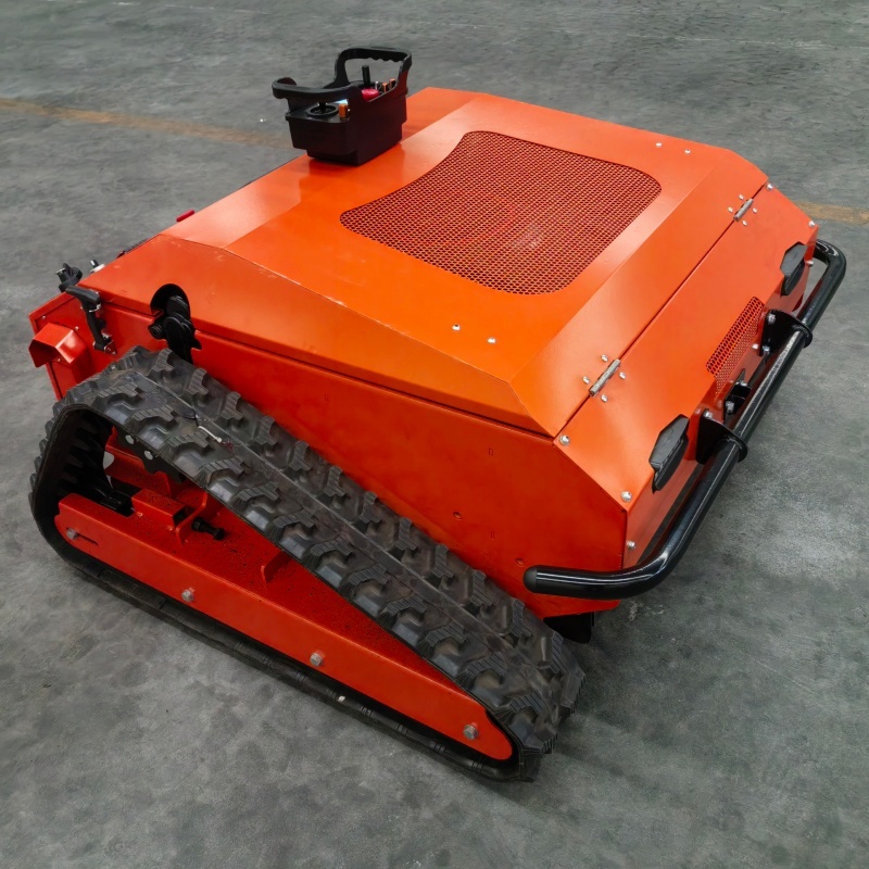Remote Control Crawler Lawn Mower 452cc Gasoline 15HP 800mm Cutting Width for Orchard