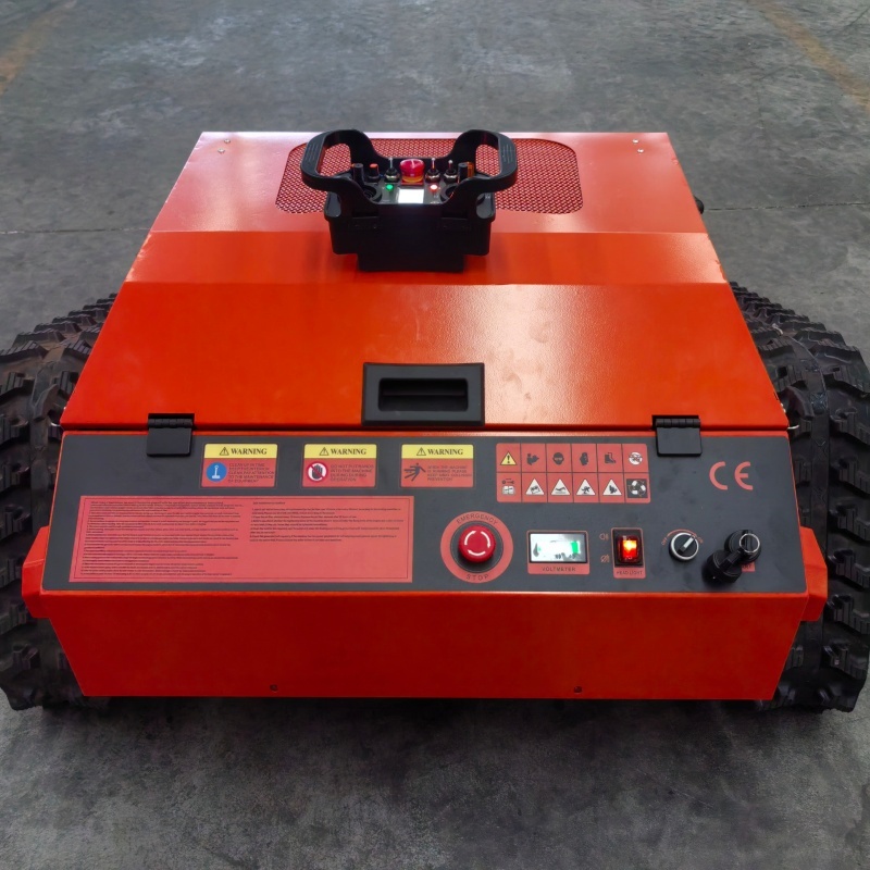 Remote Control Crawler Lawn Mower 452cc Gasoline 15HP 800mm Cutting Width for Orchard