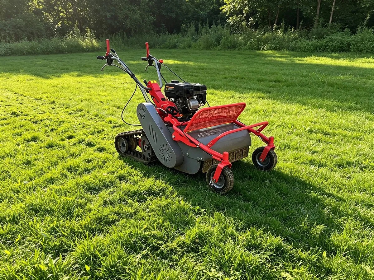8HP Loncin Flail Mower 600mm Cut, 40-800mm Height Adjust for Orchards & Rough Terrain