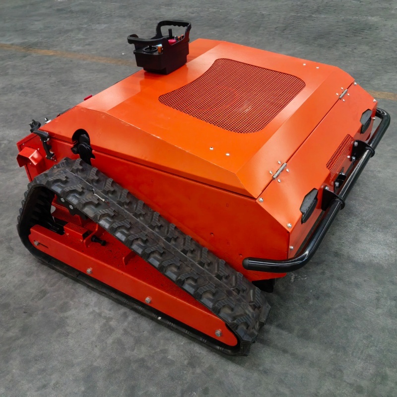 Remote Control Crawler Lawn Mower 452cc Gasoline 15HP 800mm Cutting Width for Orchard